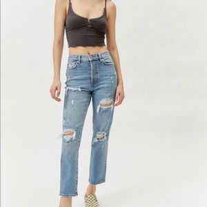 BDG Stretch High Rise Slim Straight Jeans